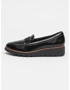 Clarks Скосени кожени мокасини Sharon Pace