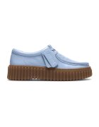 Clarks Кожени обувки Torhill - Пастелносин/Лавандула