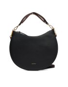 Coccinelle Дамска чанта - естествена кожа - черна - One Size INTL - комплект със сваляща се презрамка и дръжки.