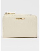 Coccinelle Кожен портфейл с релеф - Бял