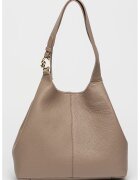 Coccinelle Кожена чанта C-Easy - Сиво-кафяв
