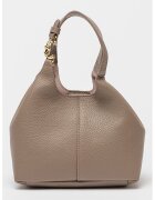Coccinelle Кожена чанта Tote Easy - Светло кафяво