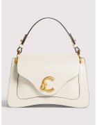 Coccinelle Кожена ръчна чанта C-Me - Бял
