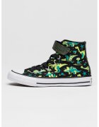 Converse Текстилни кецове с принт - Бял/Черен/Неоново зелено