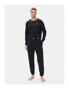 CR7 Underwear Мъжка дълга пижама памук - черна