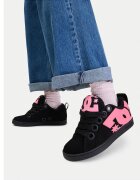 DC Shoes мъжки обувки от набух с връзки и розово лого - черно/розово