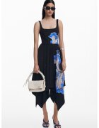 Desigual Асиметрична рокля с квадратно деколте