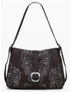 Desigual Чанта за рамо от еко кожа с нитове
