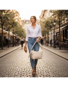 Desigual Дамска чанта - ръчна и през рамо - crossbody - серия Gallium Munich - Бежова