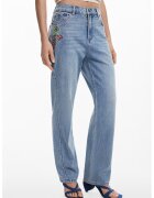 Desigual Дънки Mom с бродерия