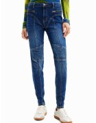 Desigual Дънки слим със захабен ефект