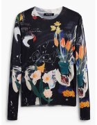 Desigual Флорален суитшърт - Бял/Тъмносин
