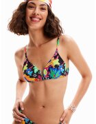 Desigual Горнище на бански с тропическа шарка