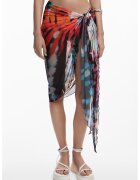 Desigual Плажна пола с принт и дизайн на възел