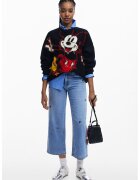 Desigual Суитшърт Mickey Moose - Червен/Бял/Черен