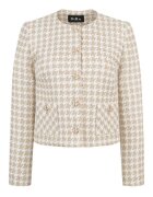 DiKa Tweed Blazer With Patch Pockets - Златист/Бежов