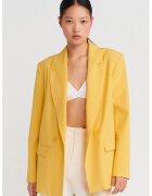 dilvin Дълго oversize сако в лимоненожълто от креп