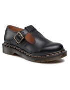 Dr Martens Дамски ботуши - естествена кожа - - кожена стелка - закопчаване с катарама