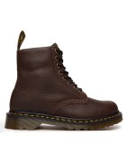 Dr. Martens кожени боти с връзки и ниска подметка с жълт шев - модел 0000306478237_37 - кафяви