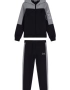 EA7 Детски анцуг - Train Athletic Colour Block Boy T-Suit Hoodie Fz Ch Br - Памук -