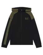 EA7 Детски суитчър с цип - TRAIN LOGO SERIES BOY HOODIE FZ BR EXTENDED LOGO COPL - памук -