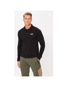 EA7 Мъжка тениска с яка Emporio Armani - 8NPF15 PJVQZ - Памук/Еластан - 3XL INTL - Черна