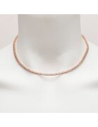 ElectraStore Colier Tennis Din Argint Gold-Rose - 40 CM