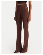Elisabetta Franchi Дамски панталони кафяви - плат