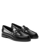 Emporio Armani Дамски мокасини - естествена кожа - черни