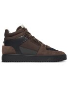 Emporio Armani мъжки високи кожени кецове с връзки 0000306429697_41 - кафяви