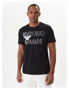 Emporio Armani Памучна тениска - Черна