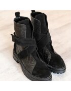 Exclusives Bocanci piele naturala - Bristol - Croco Black