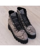 Exclusives Exclusive - Lyon Snake Print Leather Short Boots