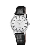Festina Дамски часовник Swiss Made - кожена каишка - черен