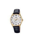 Festina Мъжки часовник F20010/1 - Позлатен - Естествена кожа - Черен
