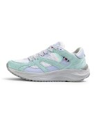 Fila Скосени мрежести спортни обувки Neon с кожа - Мръснобял/Сребрист