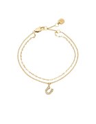 Fossil Двуредова гривна с висулка