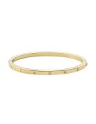 Fossil Гривна от неръждаема стомана с кристали