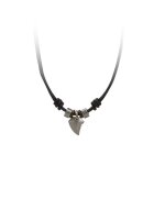 Fossil Кожено колие със стоманена висулка