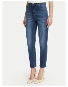 Fracomina Дамски дънки Mom Fit Skinny синьо-черно памук синтетика
