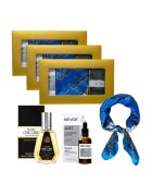 Fragrance World 3 x Комплект Elysa – Парфюмна вода Classy Chic Girl 50ml - Серум Revox Хиалуронова киселина 5% 30ml - Син шал