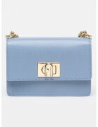Furla Кожена чанта 1927 с презрамка-верижка - Пастелносин/Прашно синьо