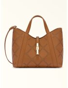 Furla Кожена шопинг чанта Goccia с отделяща се презрамка