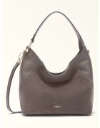 Furla Велурена чанта за рамо Lara с кожа