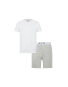 G-Star RAW Къса пижама с лого - Бял/Сив
