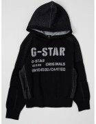 G-Star Стандартно худи с лого - Черен/Сив меланж