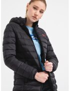 Geographical Norway Дълго зимно яке Atikolor с качулка - Черен