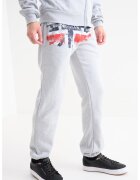 Geographical Norway Спортен панталон Mapote с лого - Сив меланж/Аленочервен