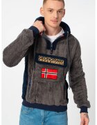 Geographical Norway суичър с цип и лого на Gymclass - Tъмносив/Тъмносин