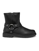 Geox Боти Biker от еко кожа - Черен/Сребрист
